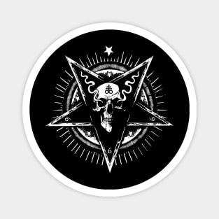 Pentagram Skull Magnet